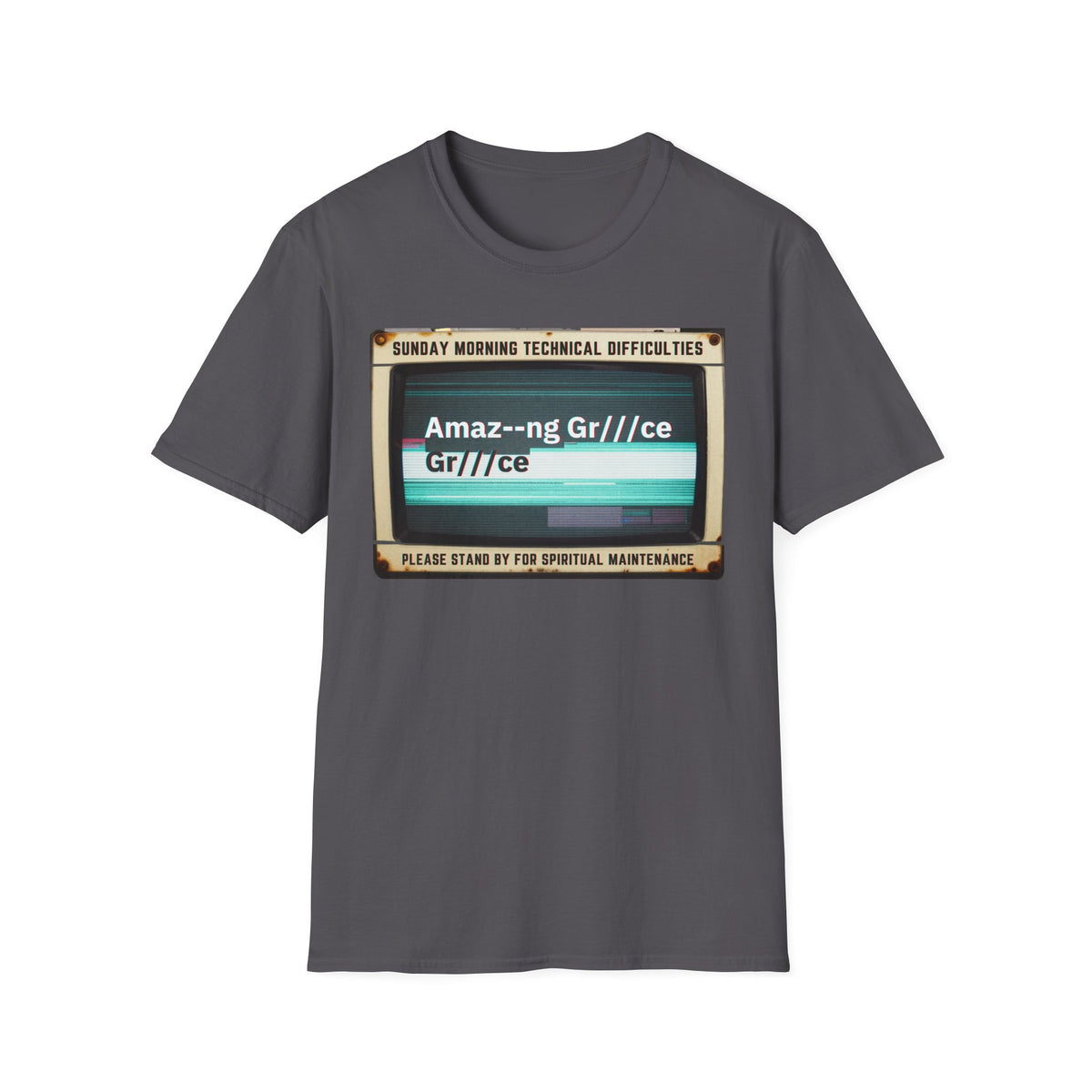T-Shirt - "Sunday Morning Technical Difficulties" Vintage VHS Graphic