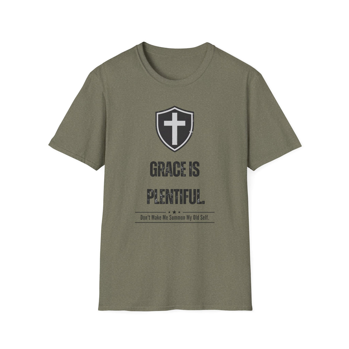 Grace Is Plentiful Christian T-Shirt — Shield & Cross Faith Tee