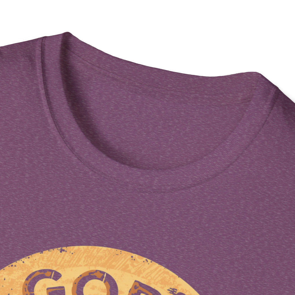 Christian T-Shirt — "God’s Still Working on My Attitude" Retro Sun Graphic