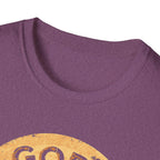 Christian T-Shirt — "God’s Still Working on My Attitude" Retro Sun Graphic