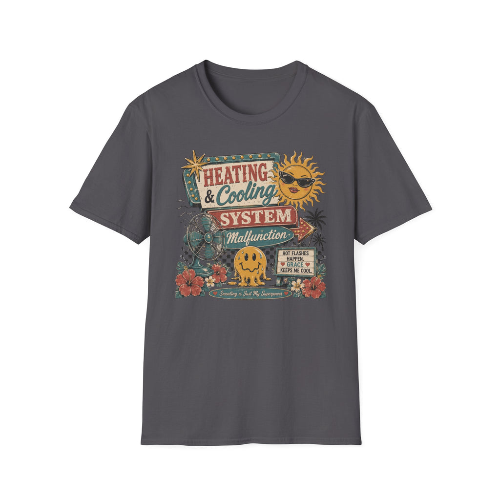 Heating & Cooling System T-Shirt — Retro HVAC Vacation Vibes Tee
