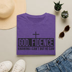 Faith Confidence T-Shirt — "God. Fidence" Christian Inspirational Tee