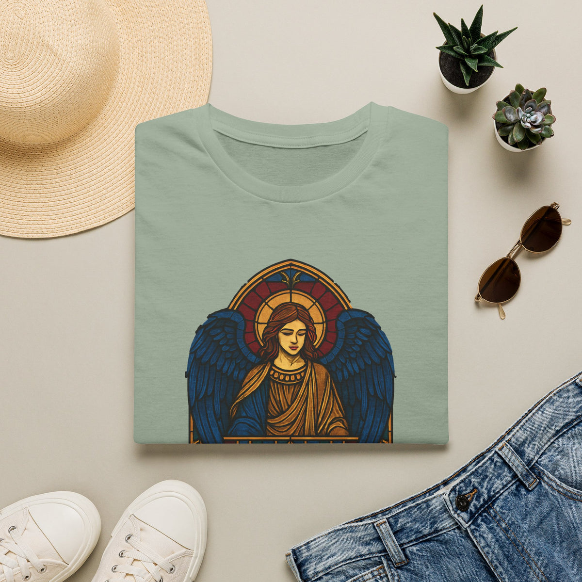 Heaven Sent--Stained Glass Angel T-Shirt