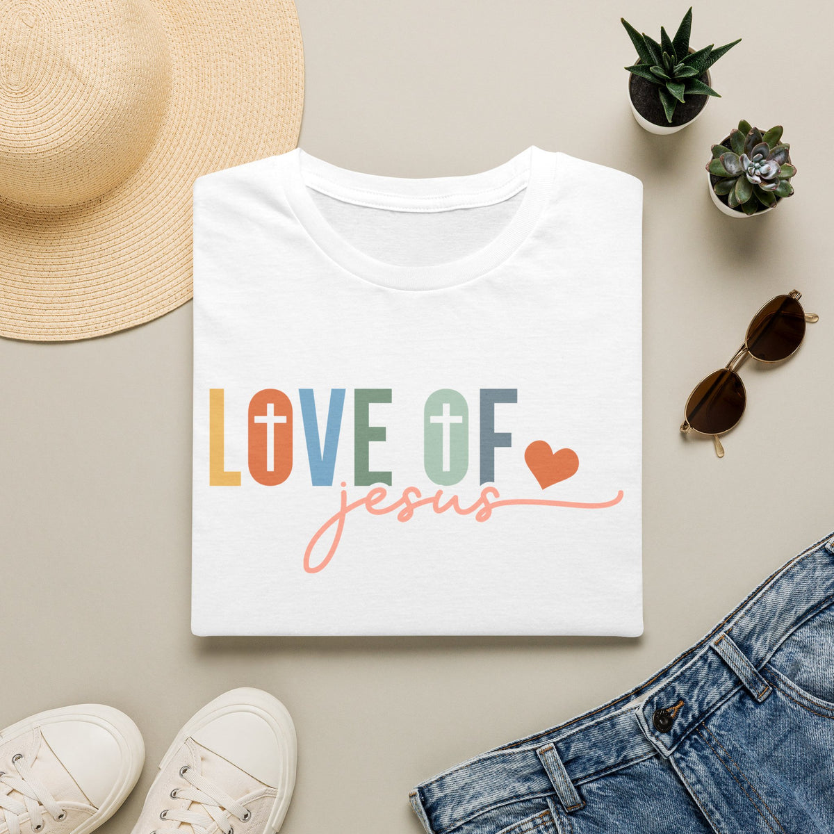 Love of Jesus T-Shirt — Pastel Christian Faith Tee