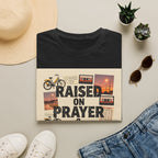 Raised on Prayer T-Shirt — Vintage Faith & Nostalgia Tee