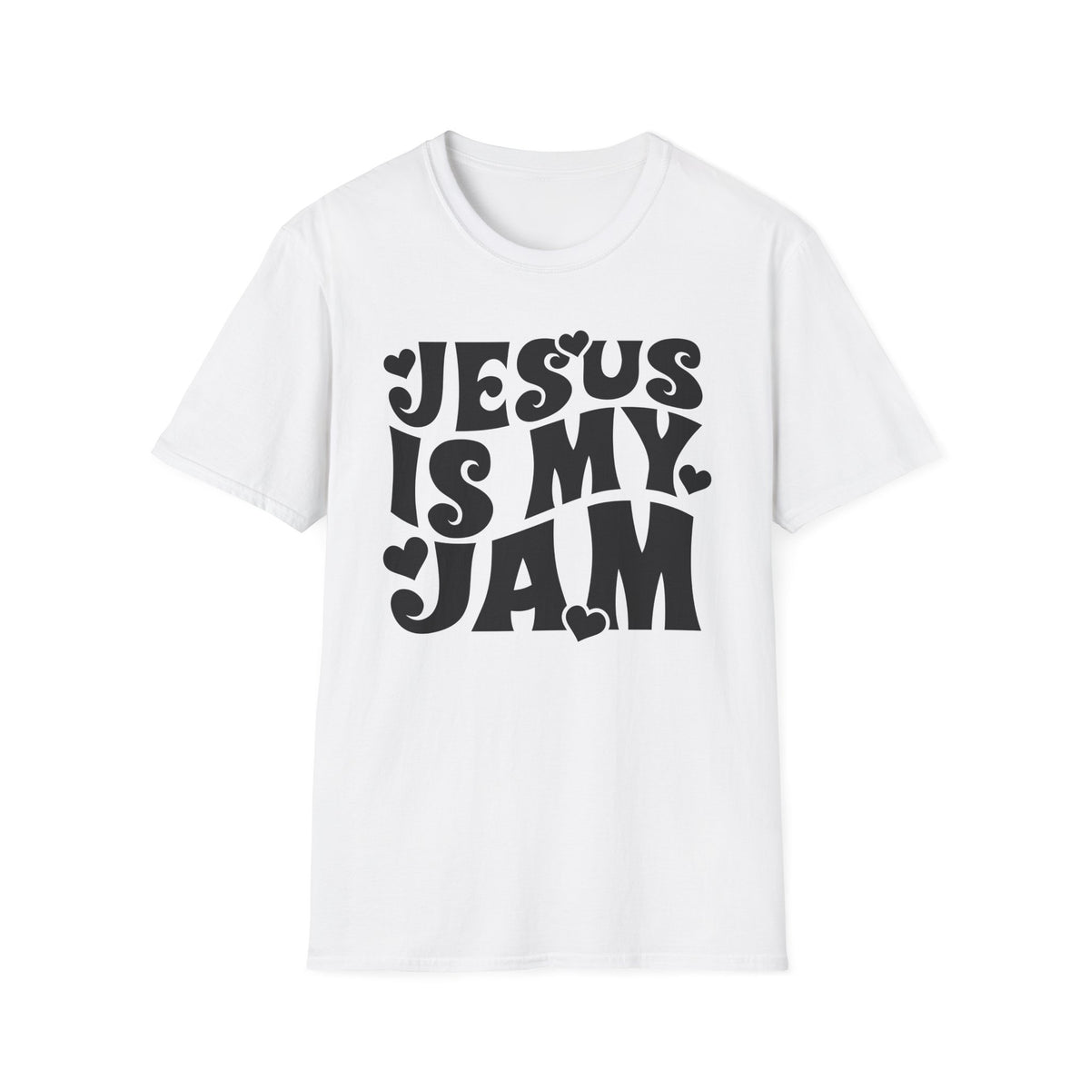 Jesus Is My Jam T-Shirt — Retro Heart Faith Tee