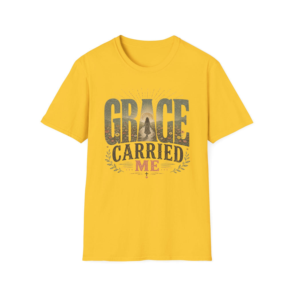 Grace Carried Me T‑Shirt — Inspirational Christian Faith Graphic Tee