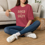 Saved & Salty T‑Shirt — Christian Beachy Faith Graphic Tee