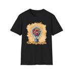 Be The Light Graphic T-Shirt — Floral Lightbulb Inspirational Tee
