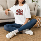 Grace Wins Bold Text T-Shirt