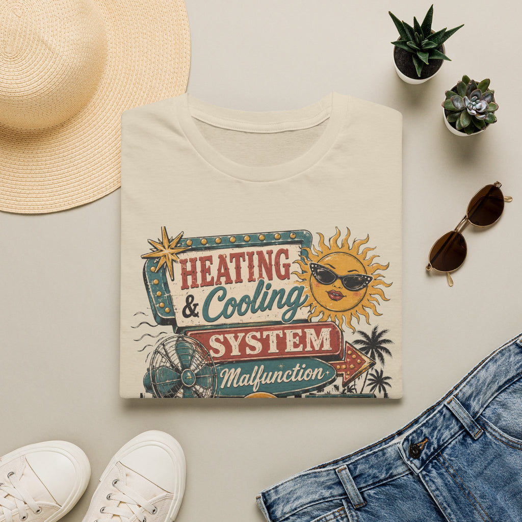 Heating & Cooling System T-Shirt — Retro HVAC Vacation Vibes Tee