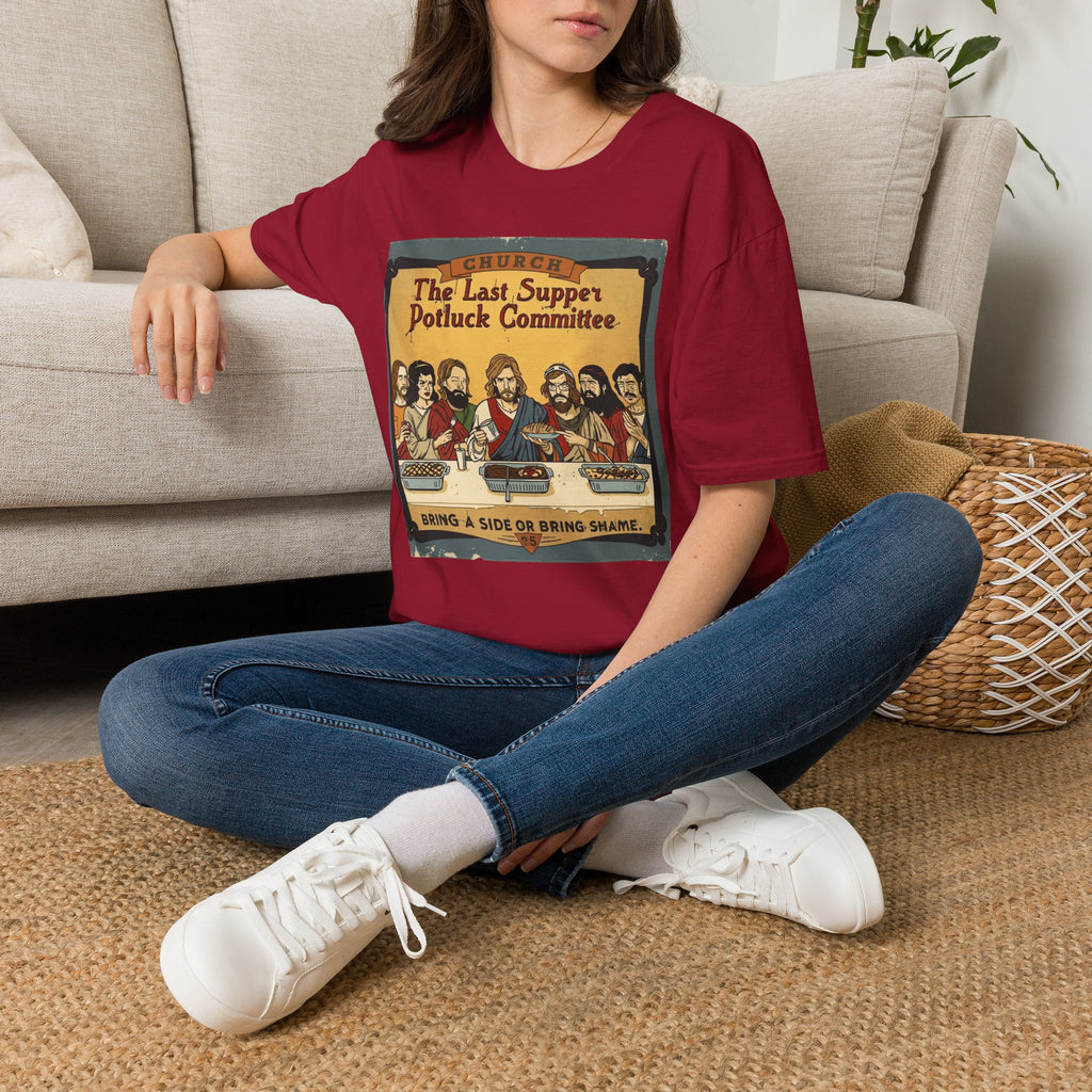 The Last Supper Potluck Committee Tee – “Bring a Side or Bring Shame” Graphic T-Shirt