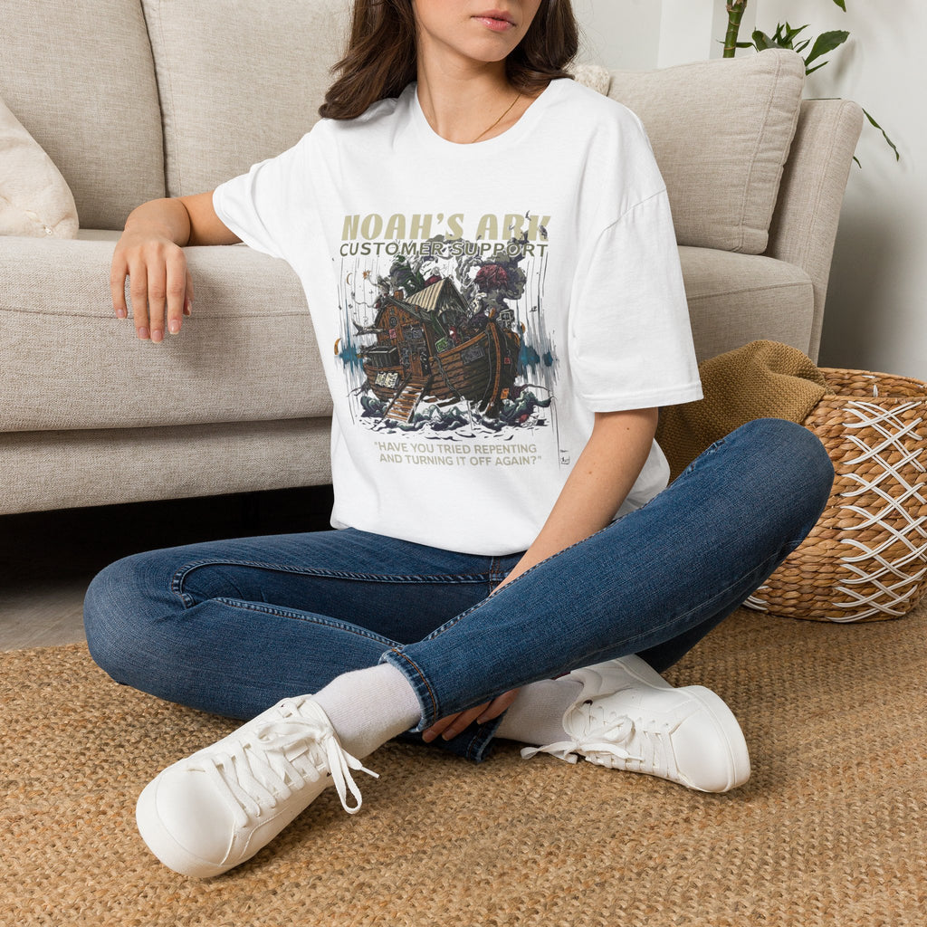 Noah's Ark Graphic T‑Shirt — Vintage Ark Illustration with Animals
