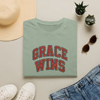 Grace Wins Bold Text T-Shirt