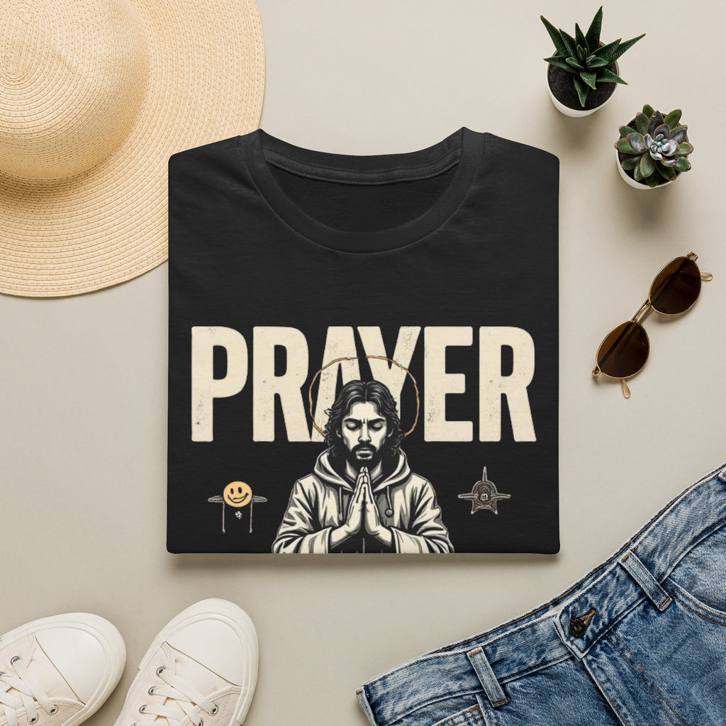 Prayer Warrior T-Shirt — Meditative Jesus Graphic Tee