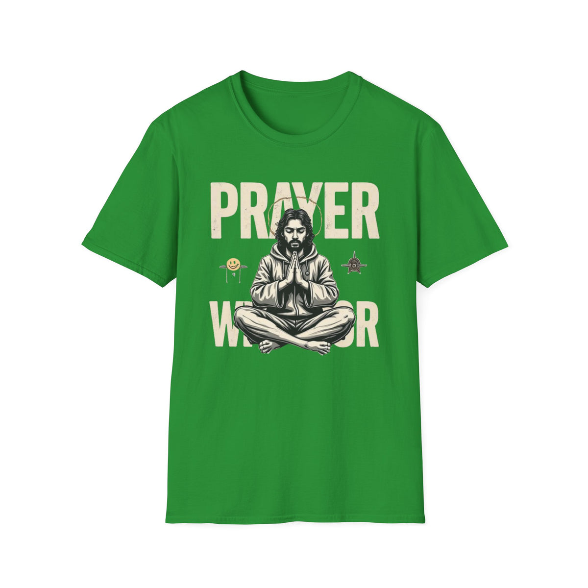 Prayer Warrior T-Shirt — Meditative Jesus Graphic Tee