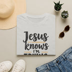 Jesus Knows I’m Trying Christian T-Shirt