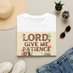 T-Shirt — “Lord, Give Me Patience (And Maybe More Coffee)” Vintage Coffee Tee