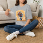 Be The Light Graphic T-Shirt — Floral Lightbulb Inspirational Tee
