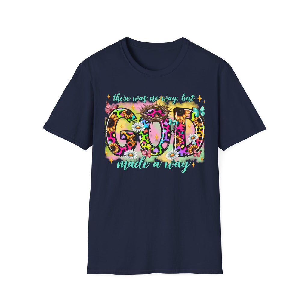 Floral 'God Made a Way' Christian Graphic T-Shirt