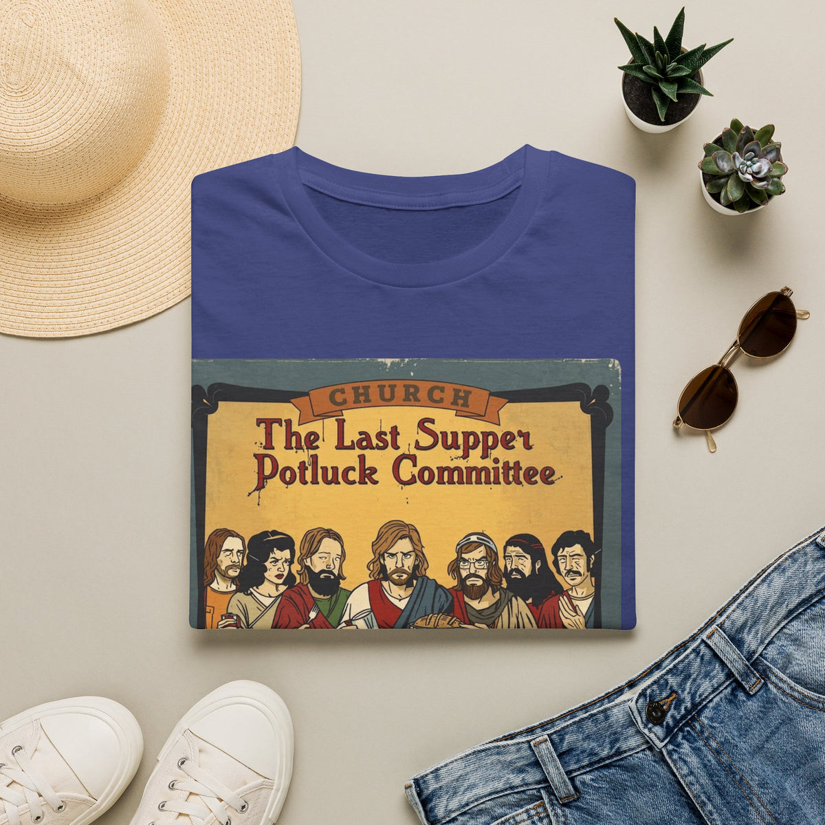 The Last Supper Potluck Committee Tee – “Bring a Side or Bring Shame” Graphic T-Shirt