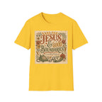 Jesus & Good Boundaries T-Shirt — Christian Faith Tee with Vintage Floral Design