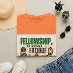 Fellowship Flannel & Fatigue T‑Shirt — Campfire Christian Retreat Tee