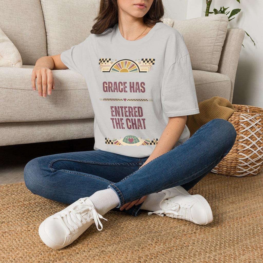 Grace Has Entered the Chat T-Shirt — Retro Boho Graphic Tee for Women