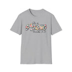 She Is Strong Floral T‑Shirt — Proverbs 31:25 Inspirational Women’s Tee