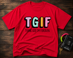 TGIF "Thank God I’m Forgiven" T-Shirt — Colorful Christian Faith Tee