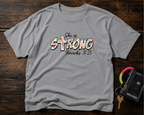 She Is Strong Floral T‑Shirt — Proverbs 31:25 Inspirational Women’s Tee