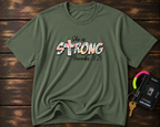 She Is Strong Floral T‑Shirt — Proverbs 31:25 Inspirational Women’s Tee