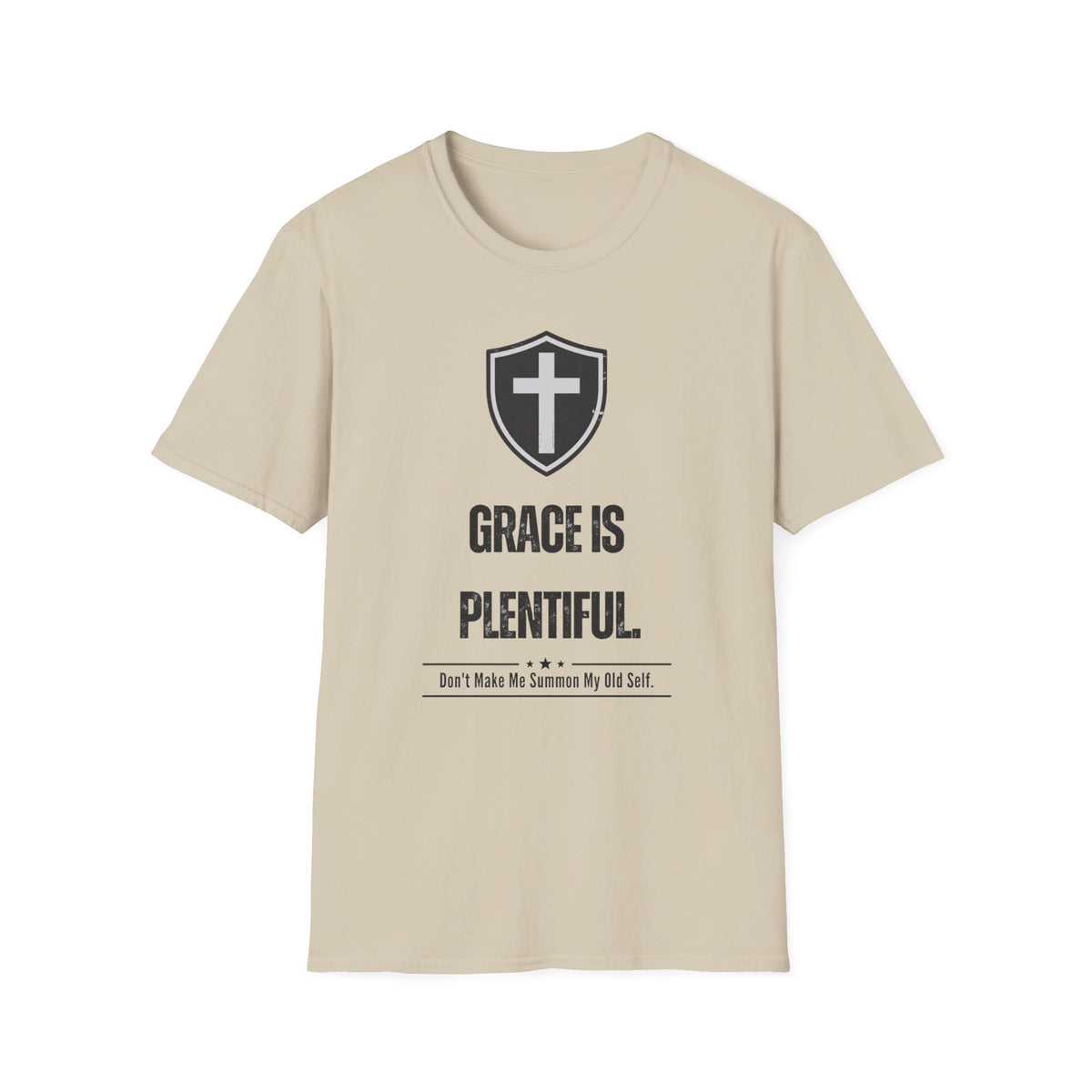 Grace Is Plentiful Christian T-Shirt — Shield & Cross Faith Tee