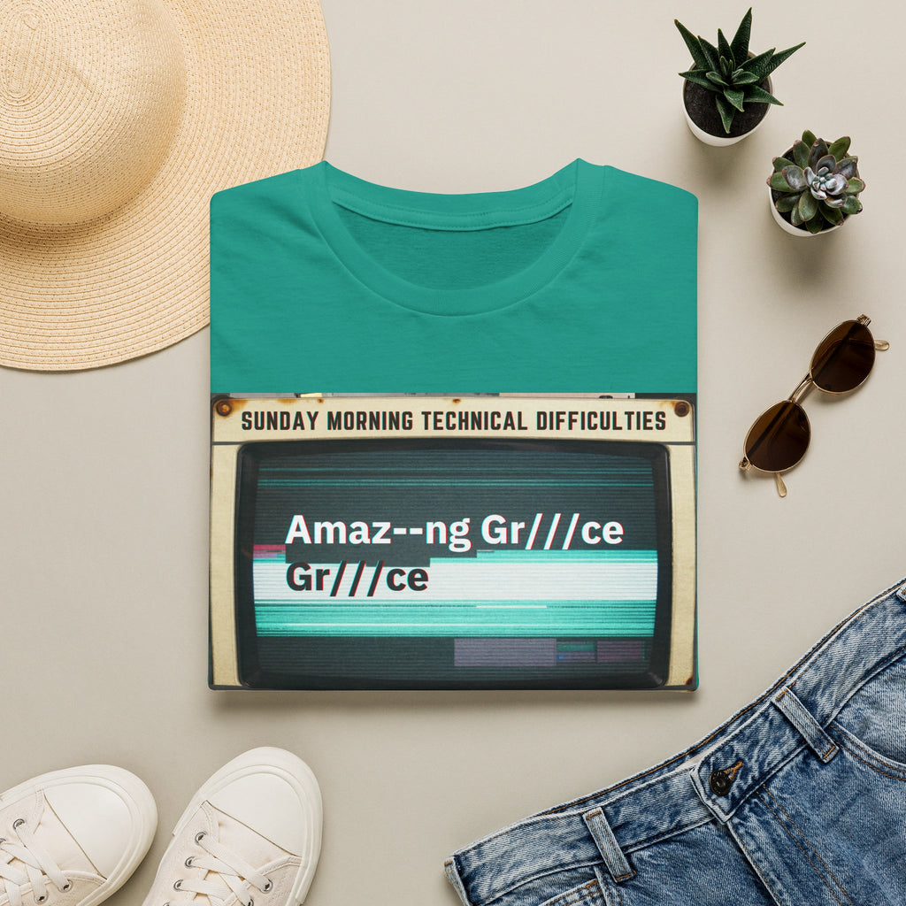 T-Shirt - "Sunday Morning Technical Difficulties" Vintage VHS Graphic