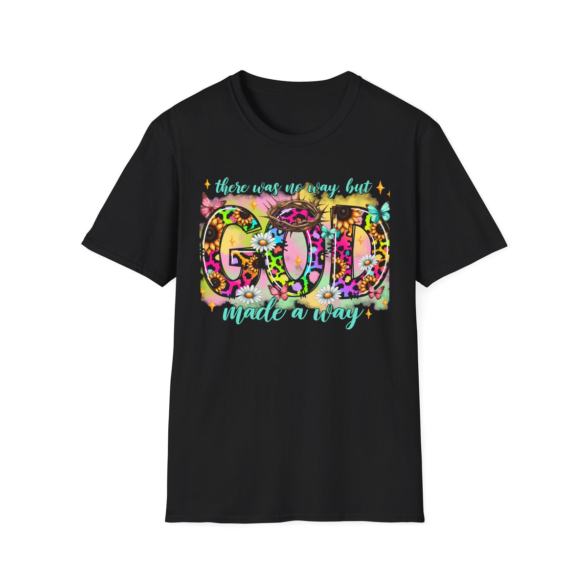 Floral 'God Made a Way' Christian Graphic T-Shirt