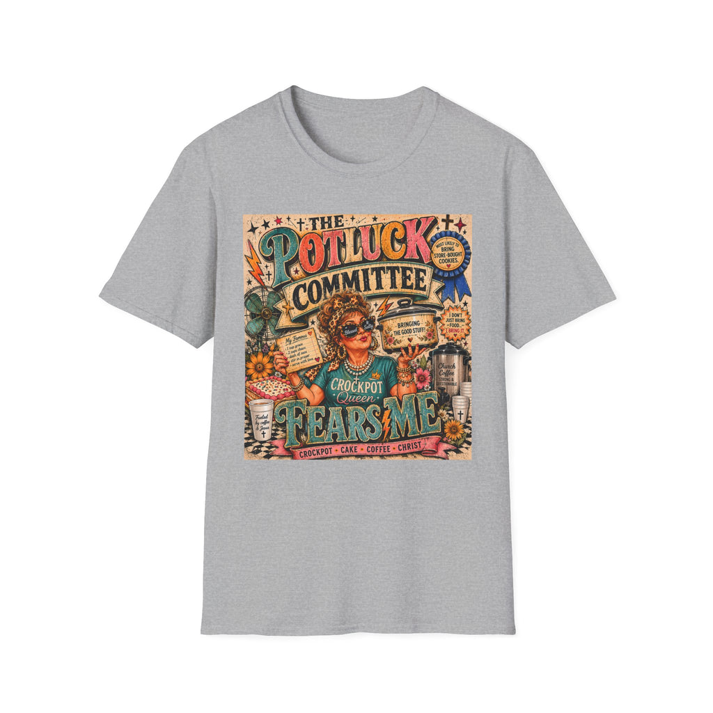 Potluck Committee T-Shirt — Vintage Retro Funny 'The Potluck Committee' Graphic Tee