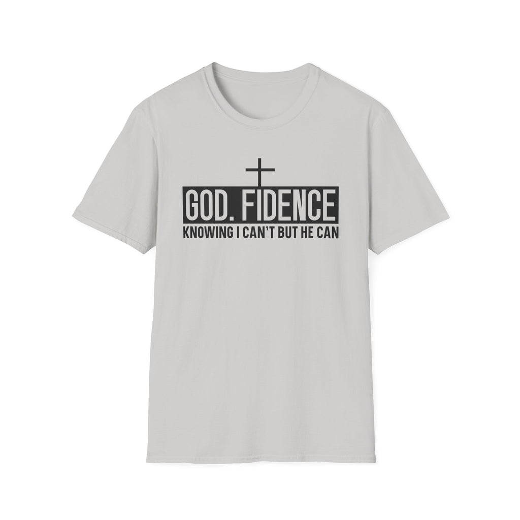 Faith Confidence T-Shirt — "God. Fidence" Christian Inspirational Tee