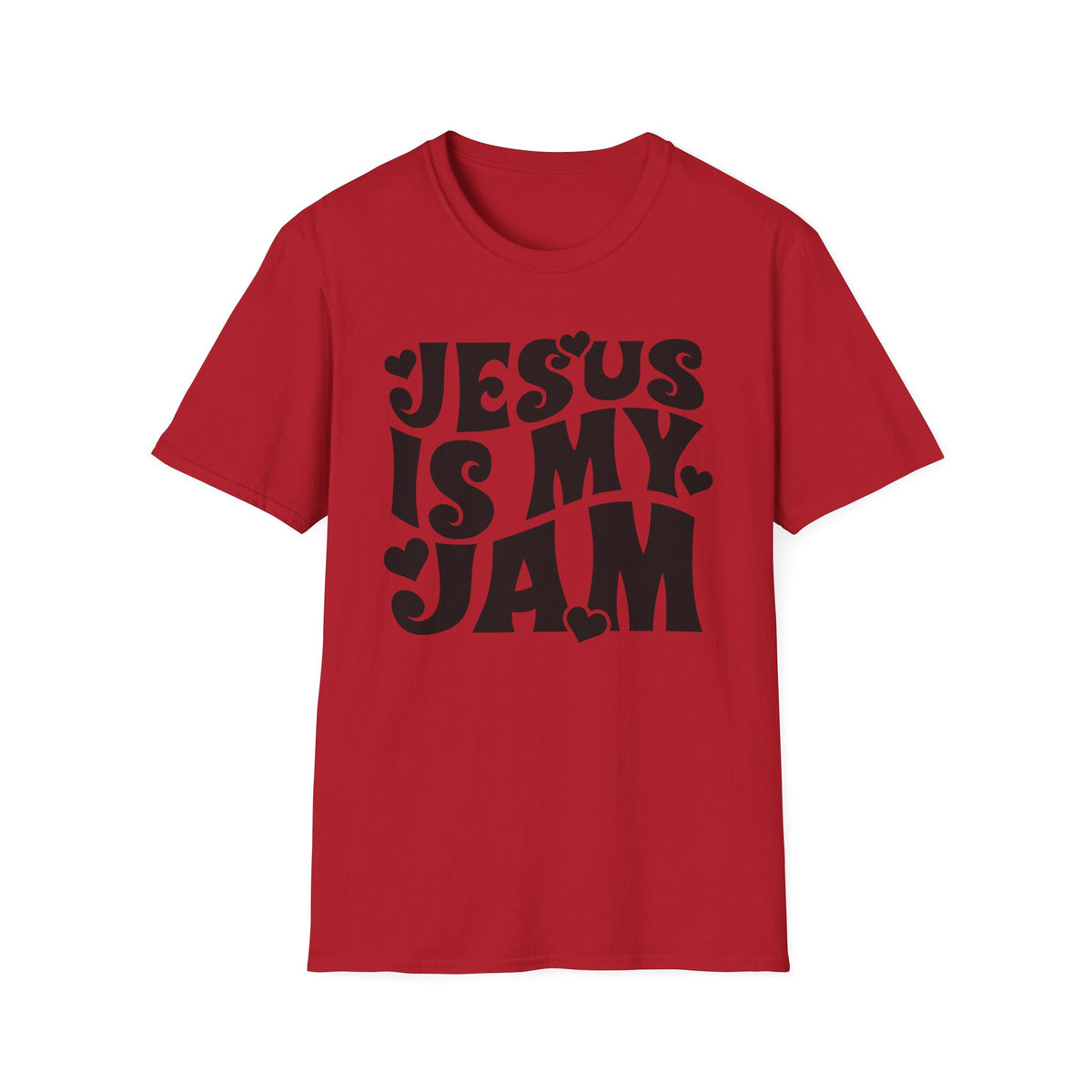 Jesus Is My Jam T-Shirt — Retro Heart Faith Tee
