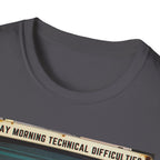 T-Shirt - "Sunday Morning Technical Difficulties" Vintage VHS Graphic
