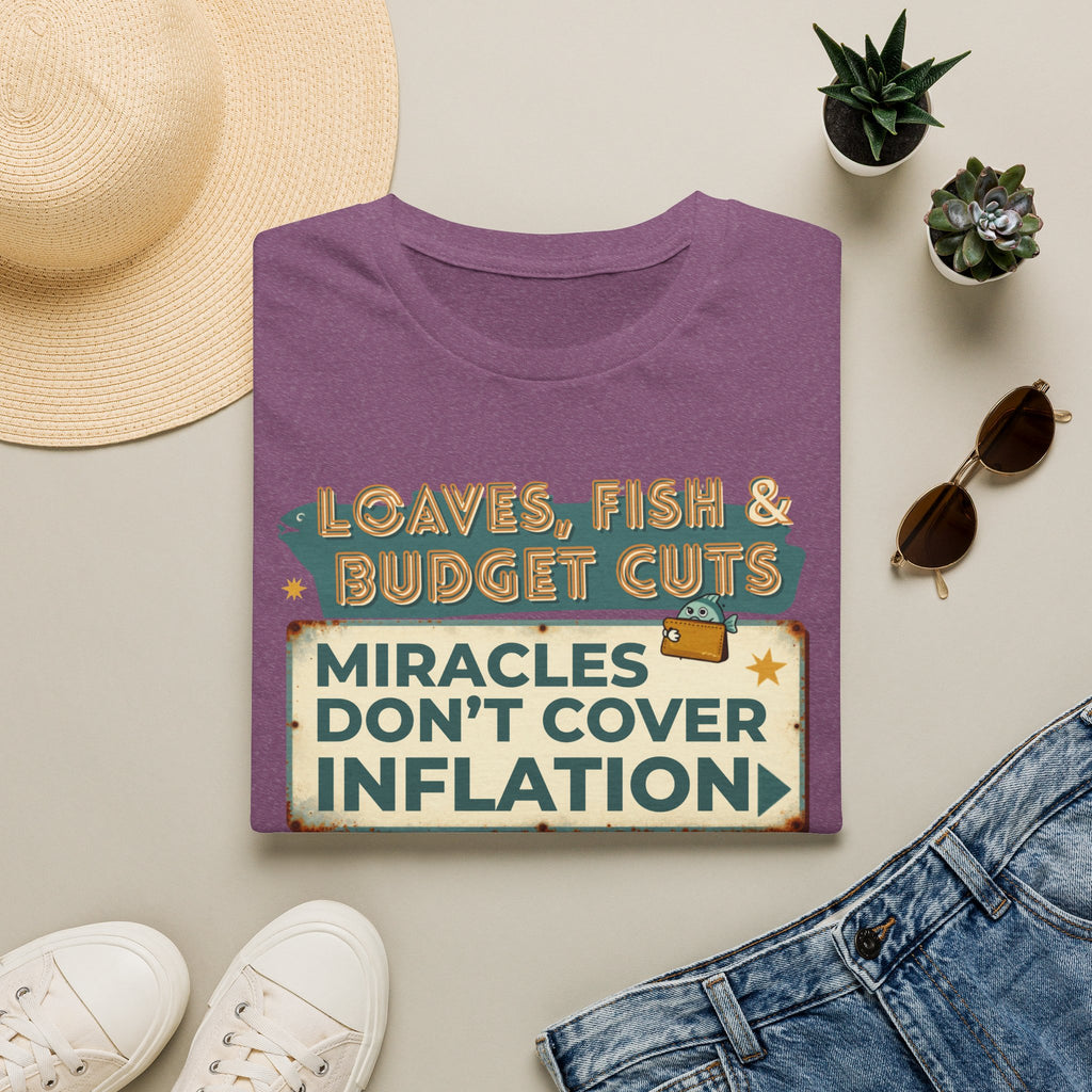 T‑Shirt — "Loaves, Fish & Budget Cuts: Miracles Don’t Cover Inflation"