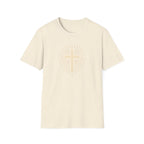 Radiant gold cross T-Shirt--Faith in Full Light