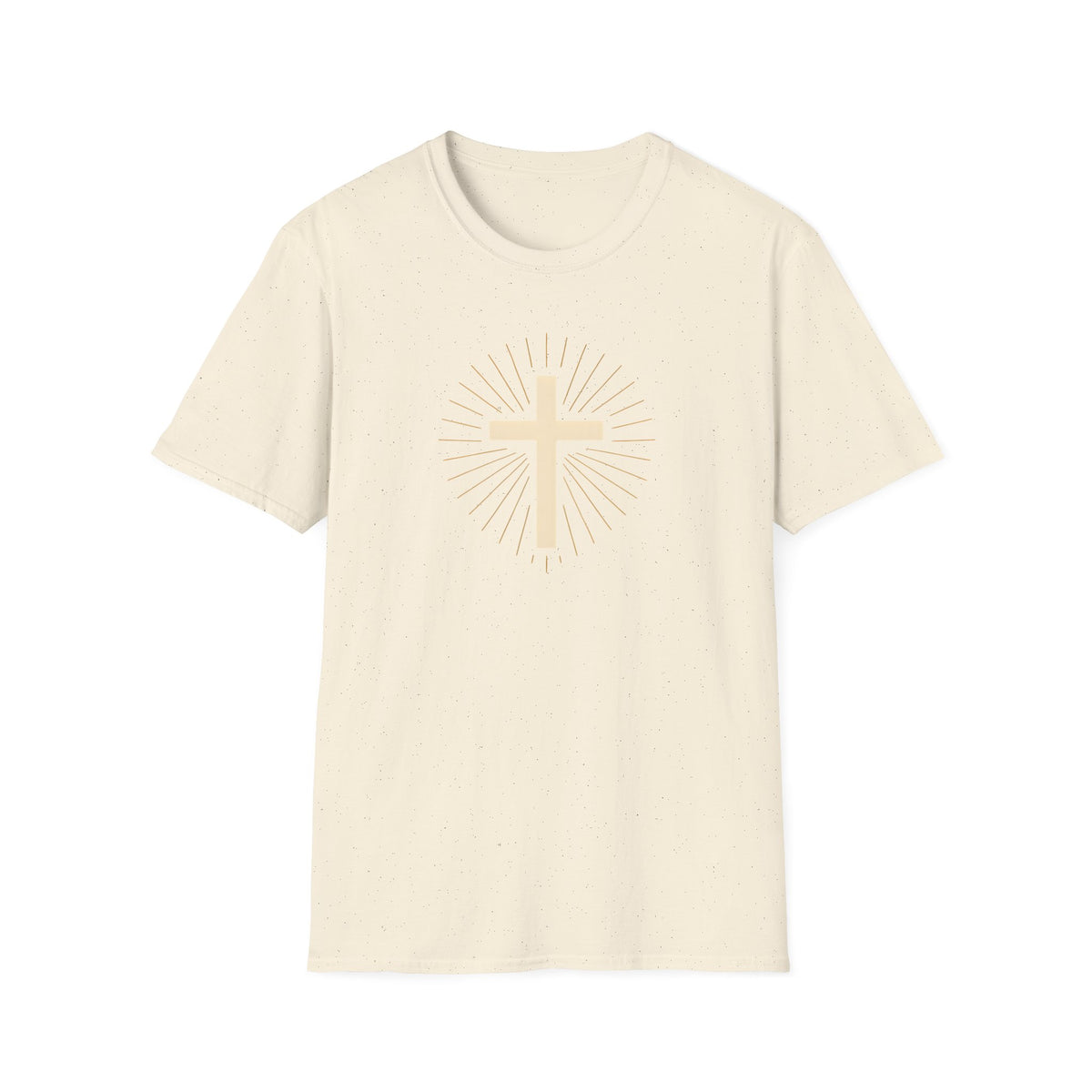 Radiant gold cross T-Shirt--Faith in Full Light