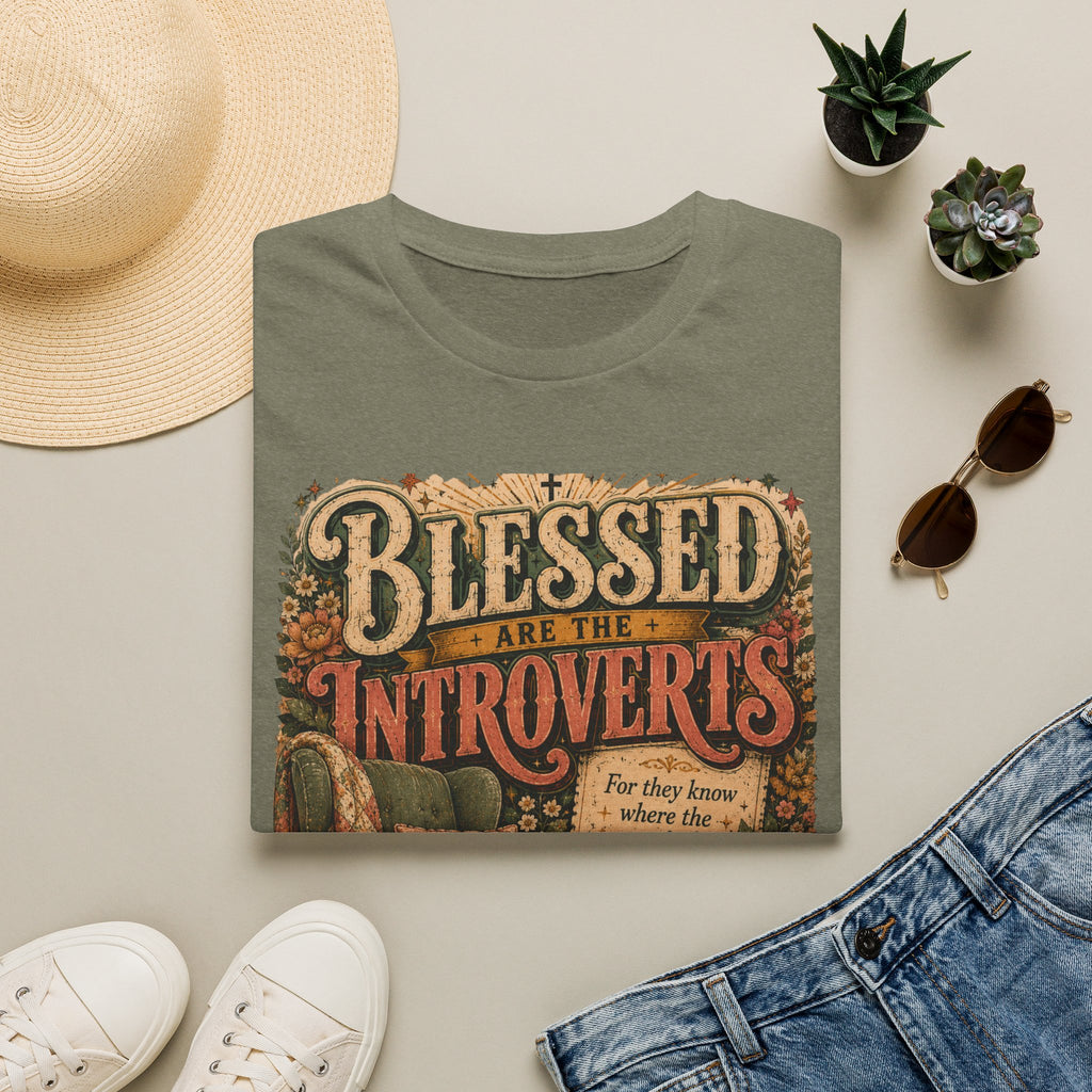 Blessed Are the Introverts T-Shirt — Cozy Vintage Introvert Tee