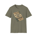 T‑Shirt — 'Sanctified But Slightly Irritated' Vintage Poster Graphic