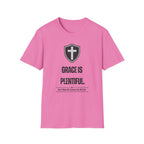 Grace Is Plentiful Christian T-Shirt — Shield & Cross Faith Tee