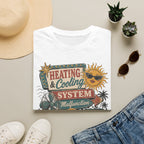 Heating & Cooling System T-Shirt — Retro HVAC Vacation Vibes Tee