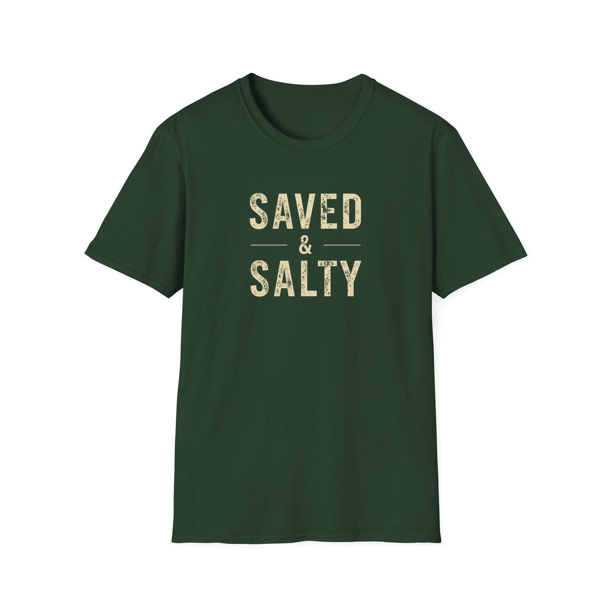 Saved & Salty T‑Shirt — Christian Beachy Faith Graphic Tee