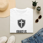 Grace Is Plentiful Christian T-Shirt — Shield & Cross Faith Tee