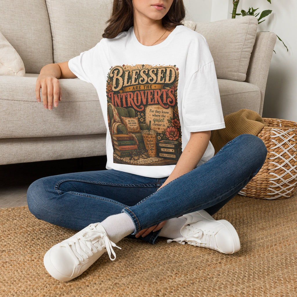 Blessed Are the Introverts T-Shirt — Cozy Vintage Introvert Tee