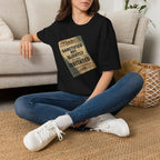 T‑Shirt — 'Sanctified But Slightly Irritated' Vintage Poster Graphic